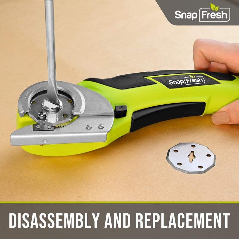 SnapFresh شفرات استبدال مقص كهربائي 4 فولت، متوافقة مع EC0601C/EC0601P 1.5" قاطع كرتون Zip Snip، تناسب WX082L/WX081L (عبوة 2) - Image 3